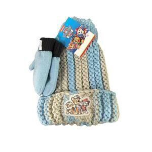 Kids Paw Patrol Winter Hat and Glove Set fit 2T - 5T